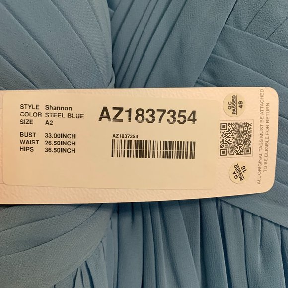 Azazie Shannon Dress in Steel Blue - Picture 4 of 4